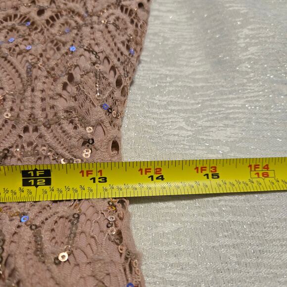 Marina Sequined Lace Gown Blush pink Feminine Mother of the bride Glamorous - Picture 9 of 13